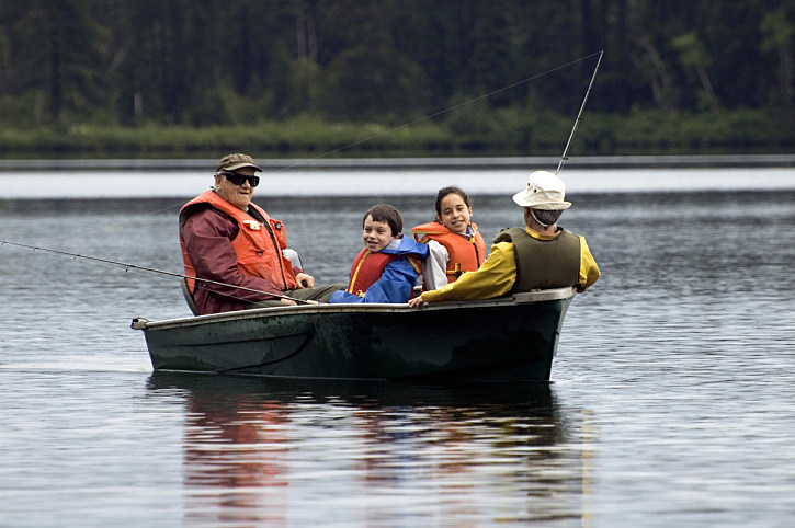 family fishing