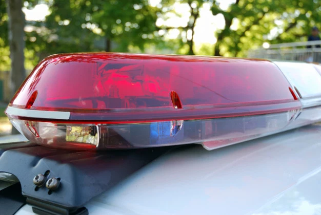 Police car lights