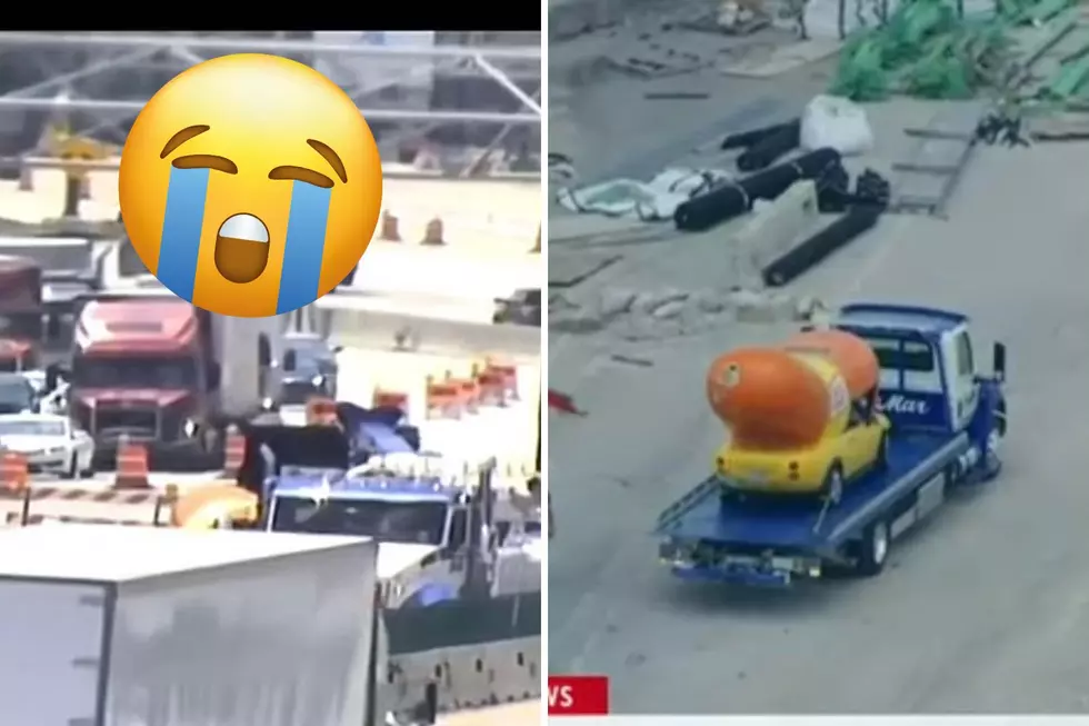 WATCH: Wienermobile Wipes Out on Illinois Expressway